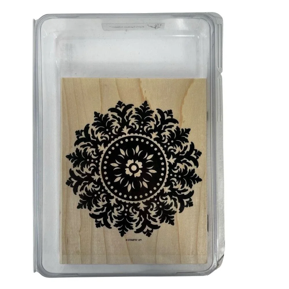 Stampin' Up! Medallion Background Wood Mounted Rubber Stamp Signature Collection